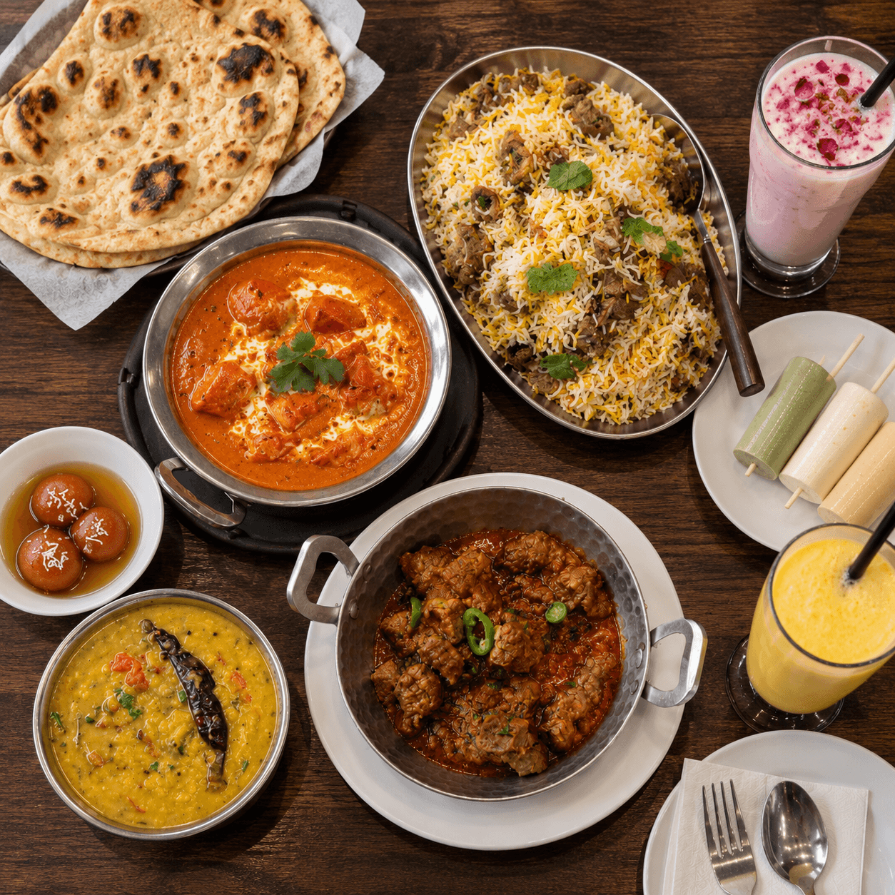 Restaurant hero background showcasing our signature dishes